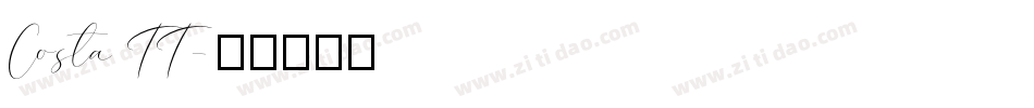 Costa TT字体转换